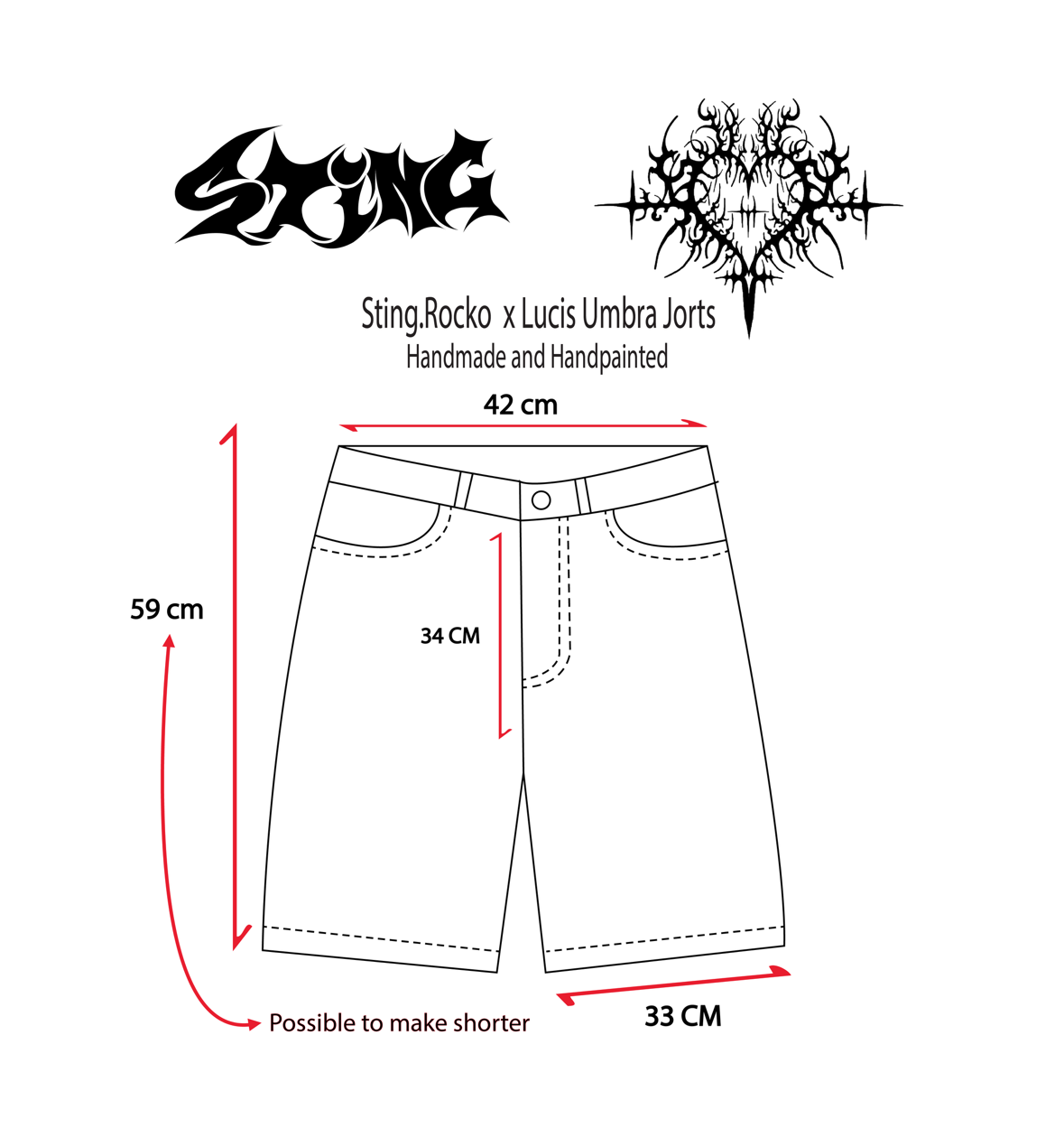 Lucis Umbra x Sting.Rocko Custom Jorts
